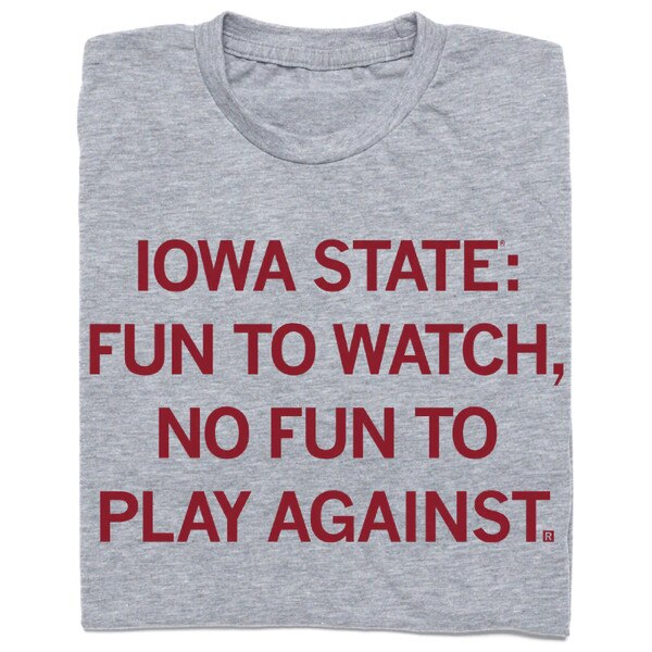 Raygun Iowa State Fun to Watch Gray T-shirt